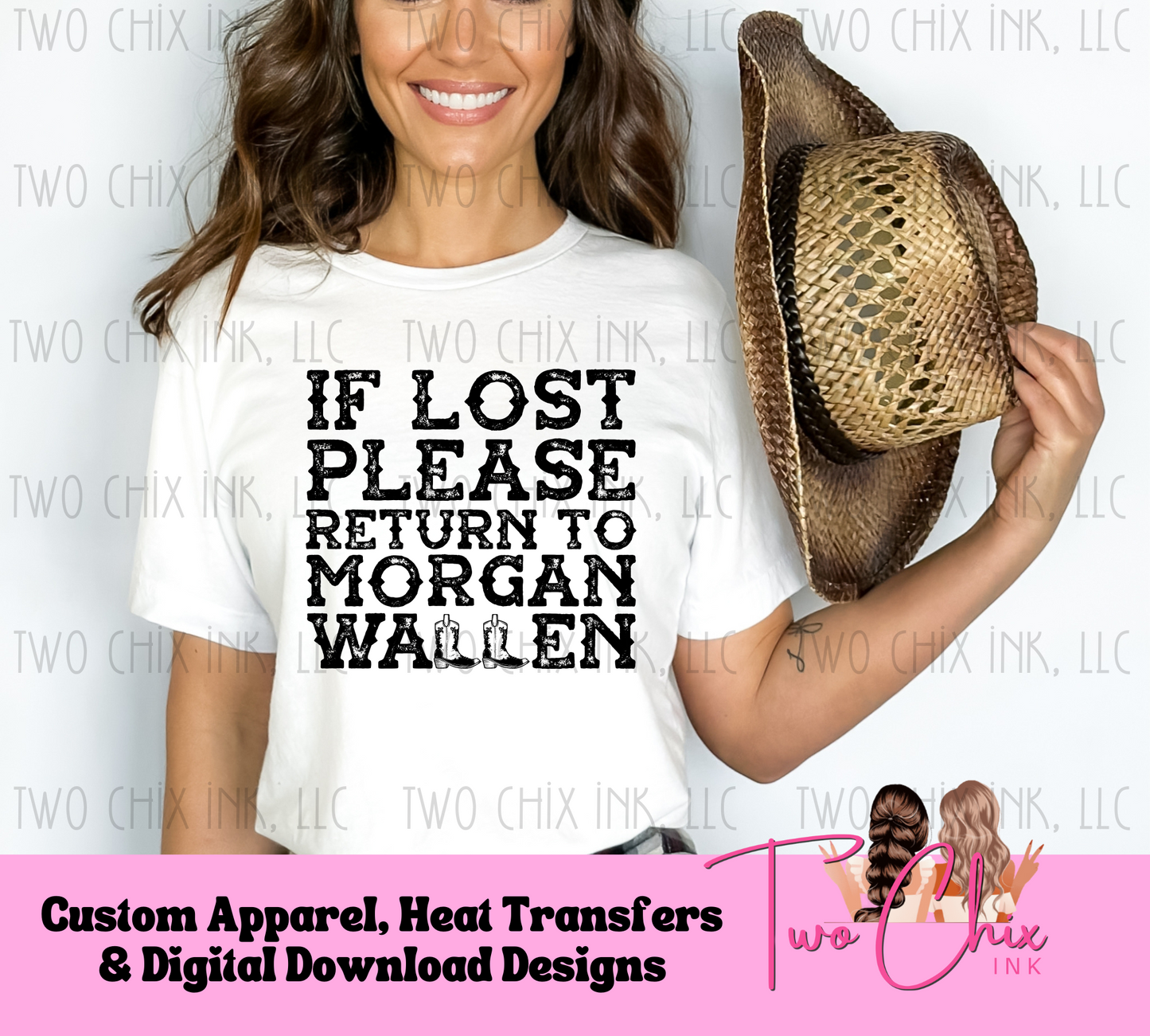 Cowgirl Chic: DTF Heat Transfer - If Lost, Return to Morgan Wallen