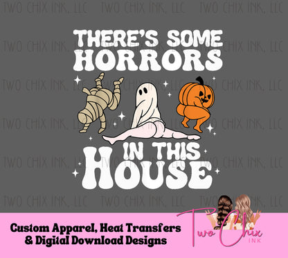 House of Horrors Halloween ready to press DTF heat transfers | Halloween Tshirt Designs